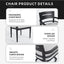 Modern Outdoor Patio Dining Set With Table And Chairs With Sunbrella Cushions