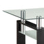 Moriah - 1 Shelf Rectangular Coffee Table - Black