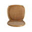 Oval Dining Table Set With 4 Birch Rattan Chairs - Brown / Light Brown