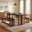Dining Set, 1 Table & 2 Benches