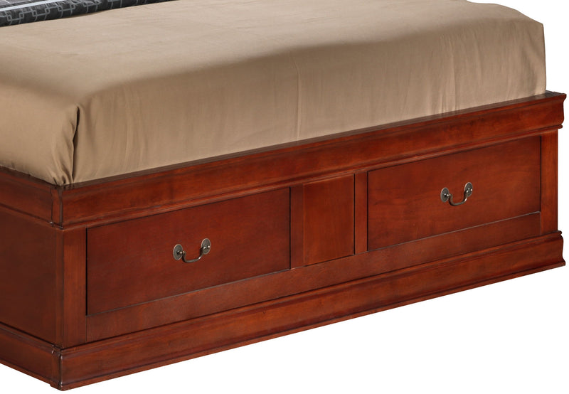 Traditional Style Bookcase Storage Bed