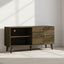 Amidon - TV Stand, With 2 Storage Shelves And 1 Cabinet