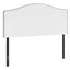 Queen Size, Bed Headboard Only, Upholstered, Transitional - White