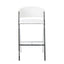 Modern Bar Stools With Low Back And Arms And Durable Metal Frame (Set of 2) - Ivory