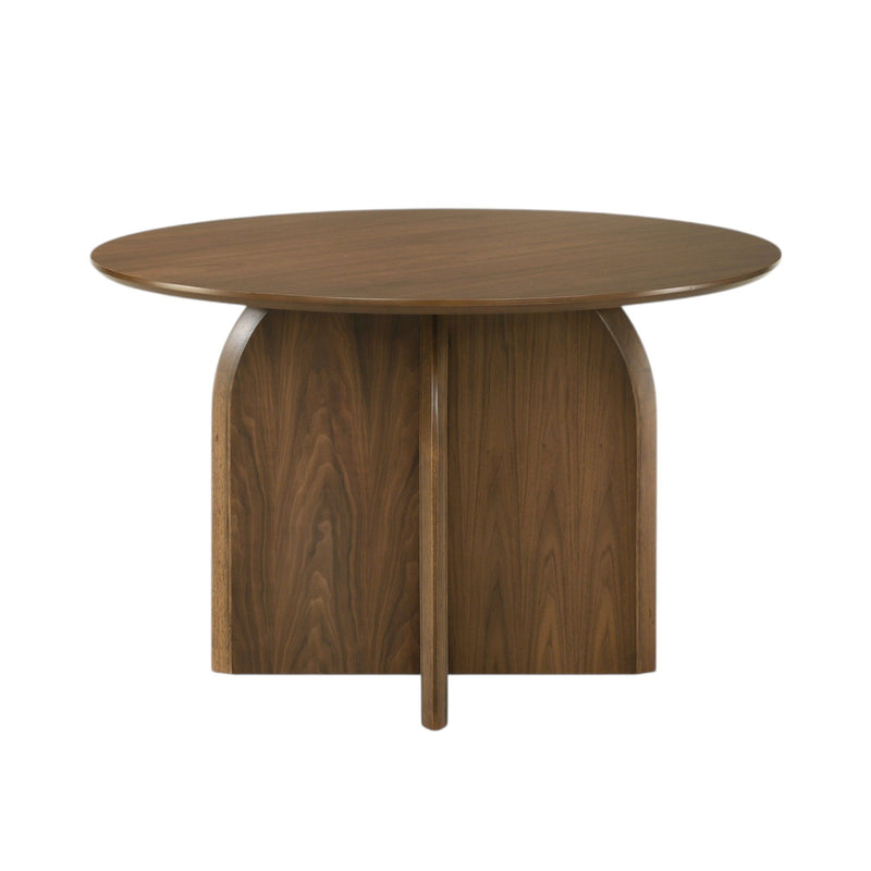 Delmon - Mesa de comedor redonda - Nogal oscuro