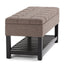 Saxon - Upholstered Transitional Storage Ottoman Bench