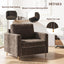 Accent Chair Upholstered Single Sofa With Square Arms, Sewn Pillow Back For Living Room