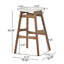 Mid Century Modern Bar Stool Set With Upholstered Seating
