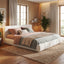 Upholstered Platform Bed Frame With Soft Boucle Headboard
