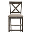 Martha II - Weathered Counter Height Chair (Set of 2) - Gray / Tan