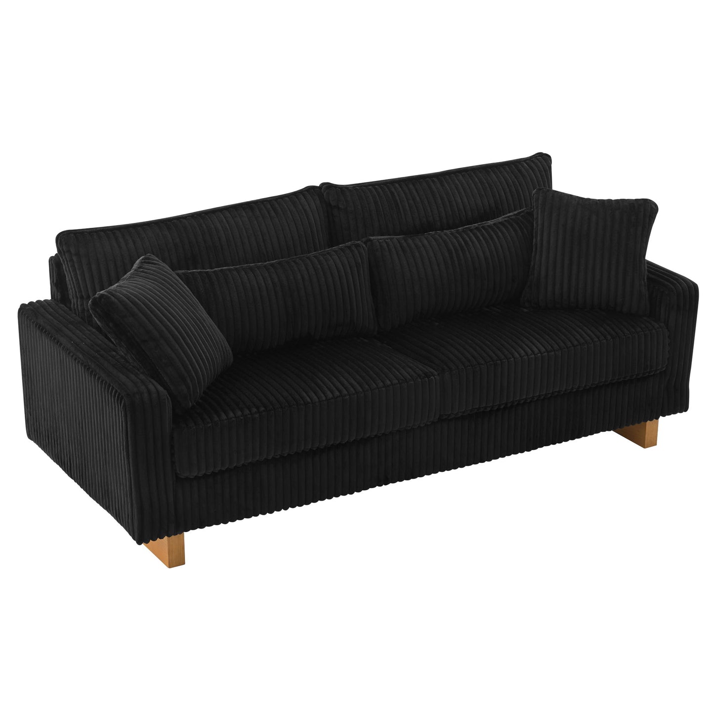 Modern Loveseat Sofa With 4 Pillows