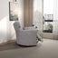 Lawson - Swivel Glider Suede Recliner Chair - Latte