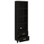 Media Tower With And Drawer With Adjustable Shelves Handles - Brown