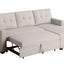 Upholstered Pull Out Sectional Sofa With Chaise
