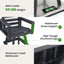 Outdoor Swivel Bar Chair, Ladderback With Wide & Thickened Frame