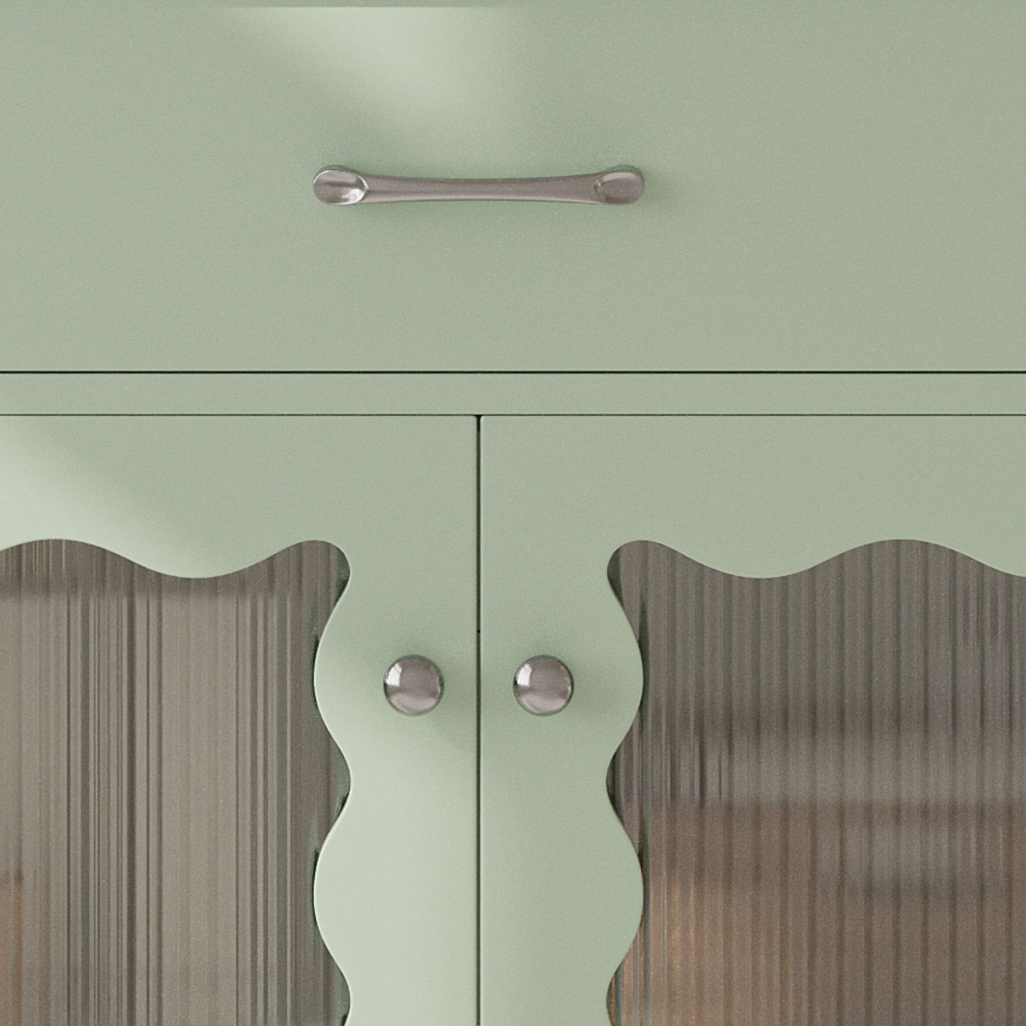 Modern Bathroom Vanity With Tempered Glass Doors