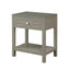Dylan - Wooden End Side Table Nightstand With Glass Top And Drawer
