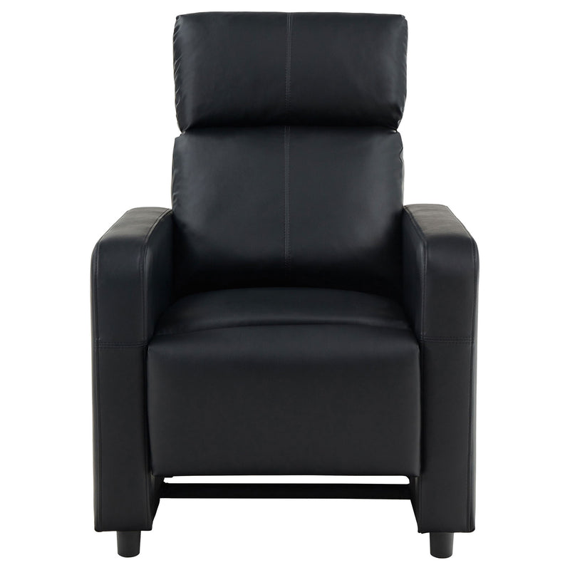 Warren - 3 Seater Home Theater With 2 Wedge Consoles Recliners - Black