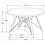 Vellux - 5 Piece Round Dining Table Set With Concrete Top Upholstered Chairs - Gunmetal