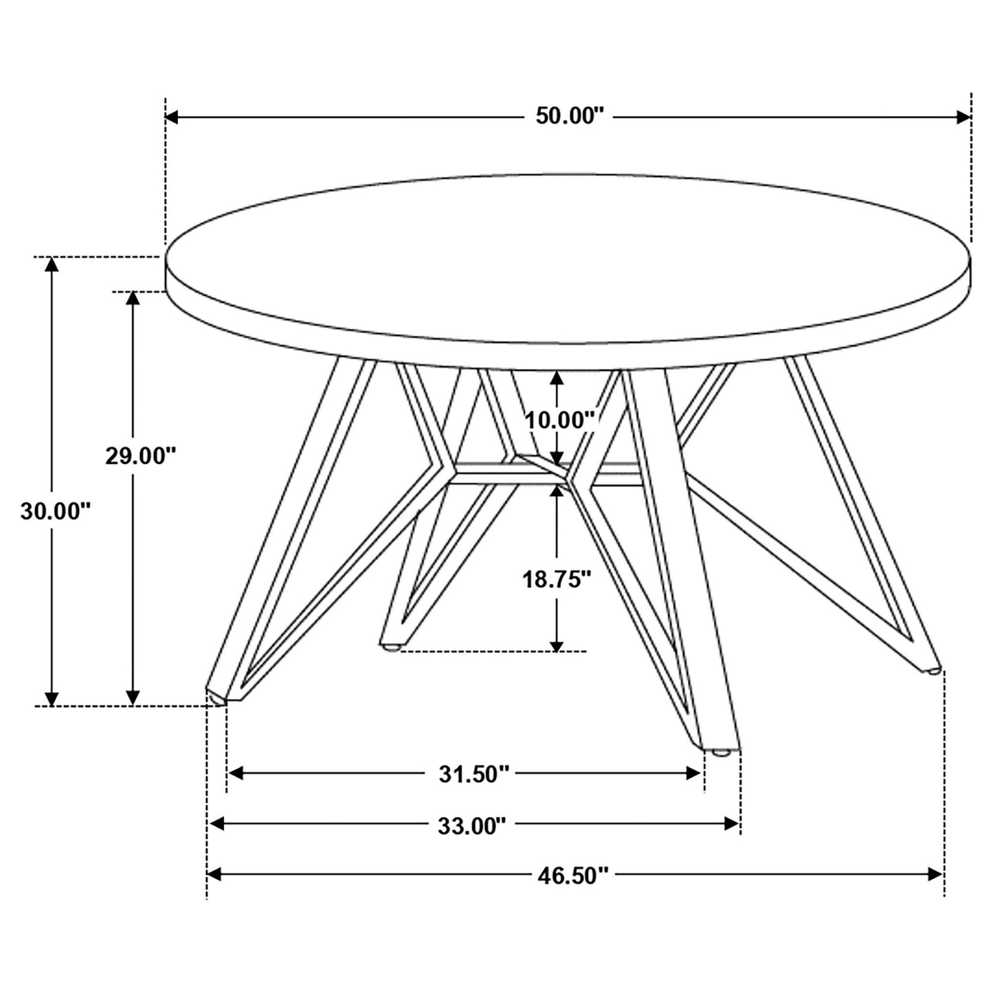 Vellux - 5 Piece Round Dining Table Set With Concrete Top Upholstered Chairs - Gunmetal