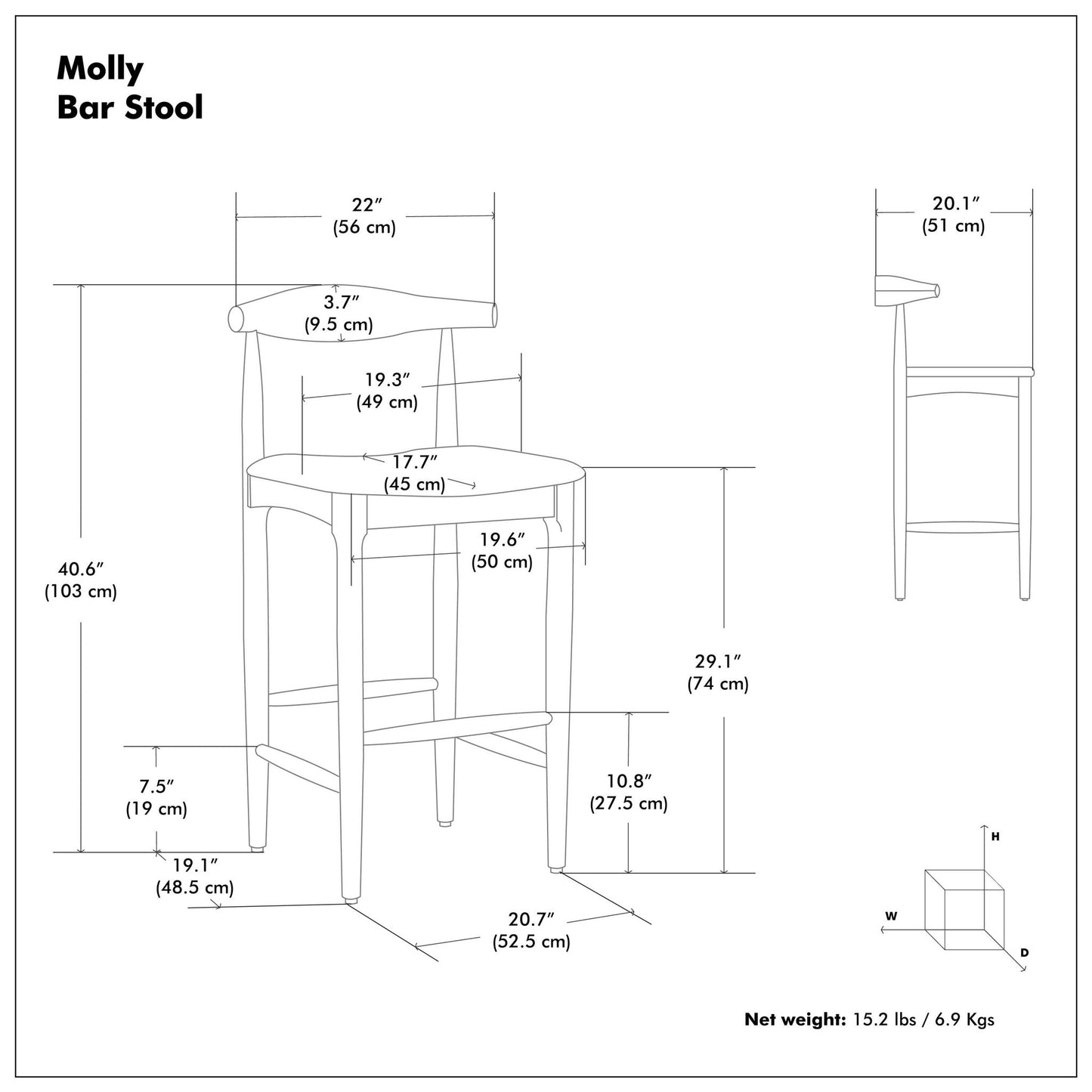 Molly - Bar Stool