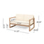 4 Pieces Acacia Wood Patio Furniture Set, Outdoor Furniture With Coffee Table, Patio Conversation Set Deep Seating With Soft Cushion, Porch Chairs For Backyard Porch Balcony - Brown Wash / Beige
