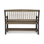 Slatted Bench With Built In Shelf