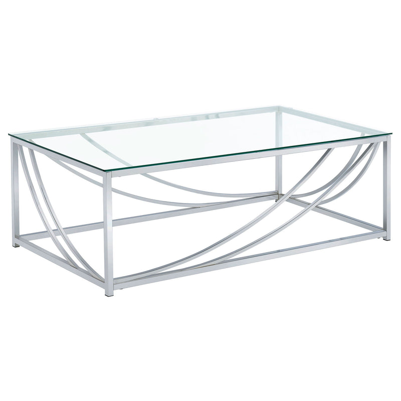 Kempton - 3 Piece Coffee And End Table Set - Chrome
