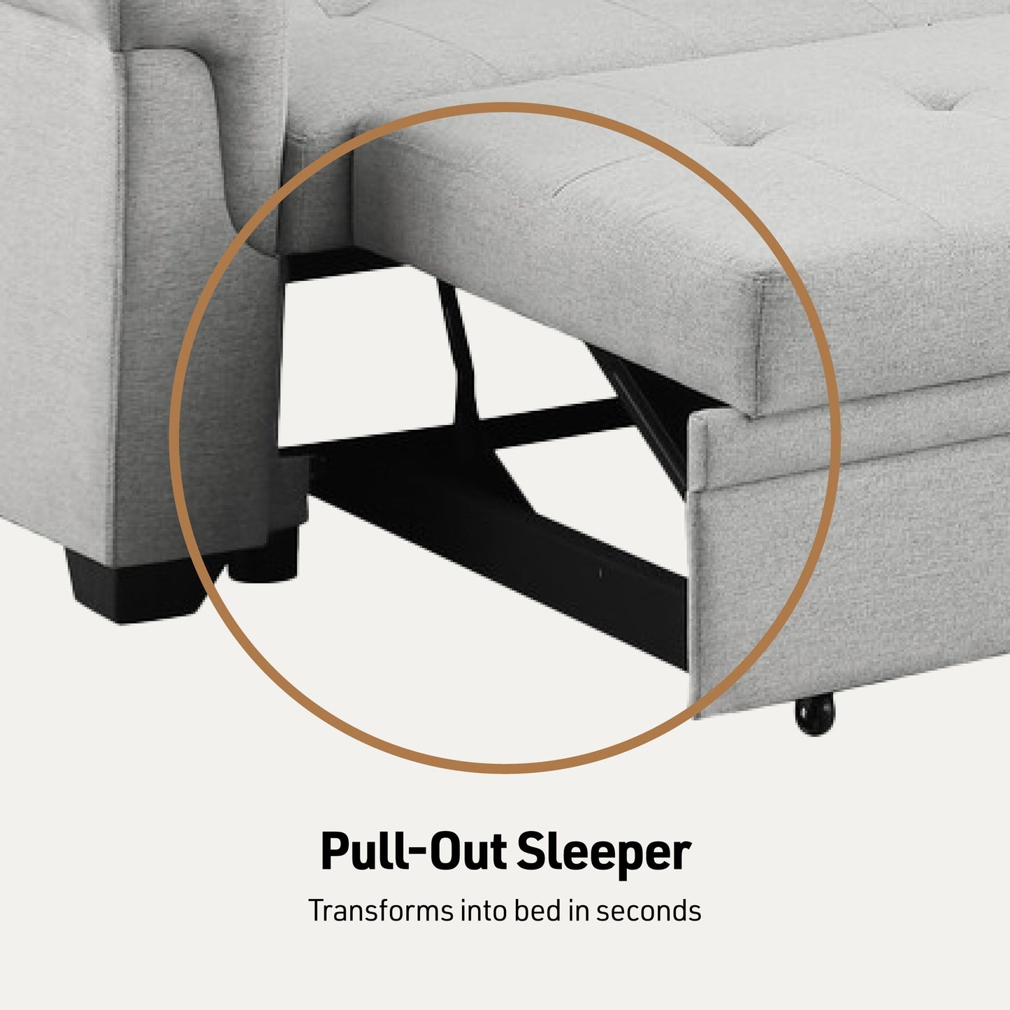 Lucca - Reversible Sleeper Sectional Sofa With Storage Chaise