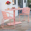 3 Piece Elegant Outdoor Bistro Set With 2 Chairs And Oval Table