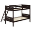 Bunk Bed With Built In Ladder, Safety Guardrails And Angled Access Step