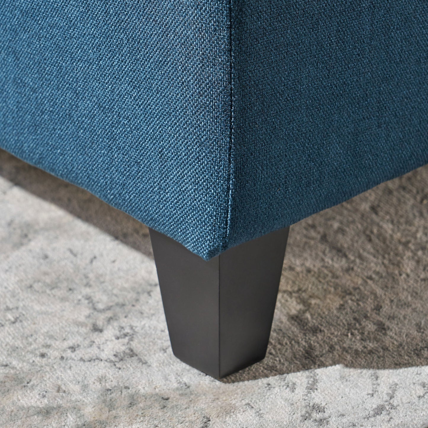 Upholstered Storage Ottoman Bench, Foot Rest For Bedroom