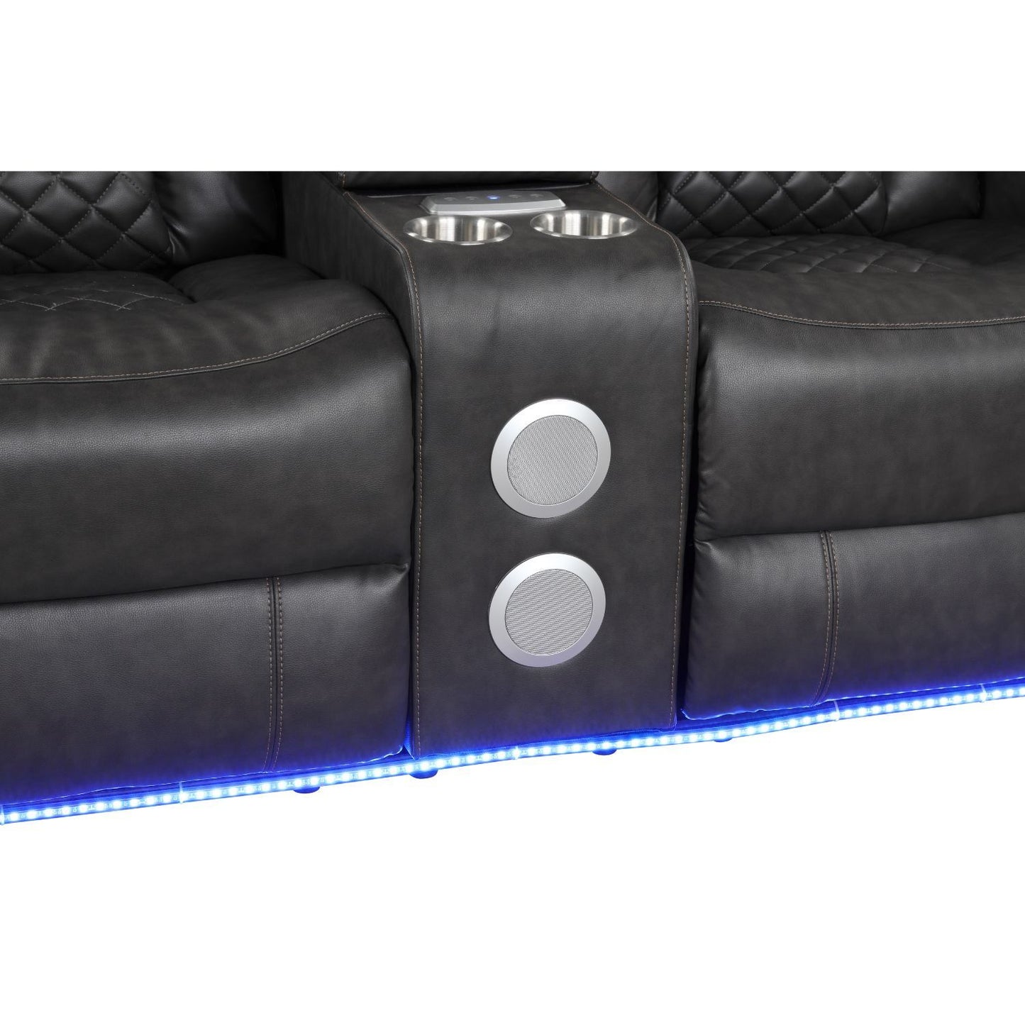Benz - Power Reclining Loveseat With LED Lighting And Built In USB