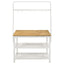 Cowichan - Kitchen Island Counter Table With Pot Rack - White