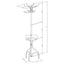 12 Hook Coat Rack With Umbrella Holder - Black