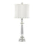 Karat - Contemporary Crystal Table Lamp (Set of 2) - Clear Crystal / Chrome / White Softback