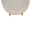Petite Footstool - Cream / Brown