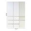Elise - Modular Closet System With Mirror - White - Wood