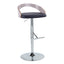 Grotto - Contemporary Adjustable Height Barstool With Swivel With Straight T Footrest (Set of 2)