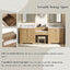 Double Sink Bathroom Vanity With Countertop, 2 Ceramic Sinks, 6 Drawers, Soft Close Design