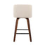 Toriano - Mid Century Modern Fixed Height Counter Stool & Square Footrest (Set of 2)