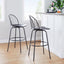Riley - Claire Farmhouse Fixed Height Barstool With Swivel With Round Footrest (Set of 2)