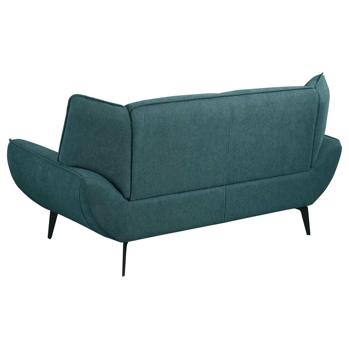 Logan - Flared Arm Loveseat Lounge Sofa - Teal Blue