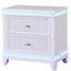 Opium - 2 Drawer Nightstand With LED Lights - White