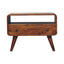 Mini Curved Media Unit - Chestnut