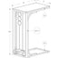 Elegant Accent Table, C - Shaped, Transitional