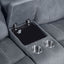 Zubaida - Two Tone Recliner Loveseat With USB Port Console