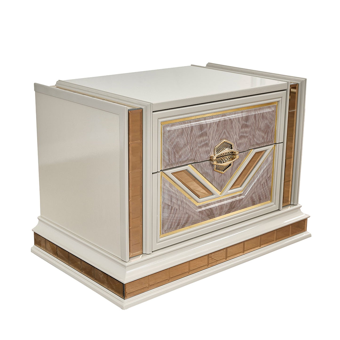 Omari - 2 Drawer Nightstand - Beige