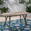 Outdoor Table With Smooth Lines, Slat Top