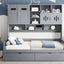Daybed With All-In-One Cabinet And Shelf
